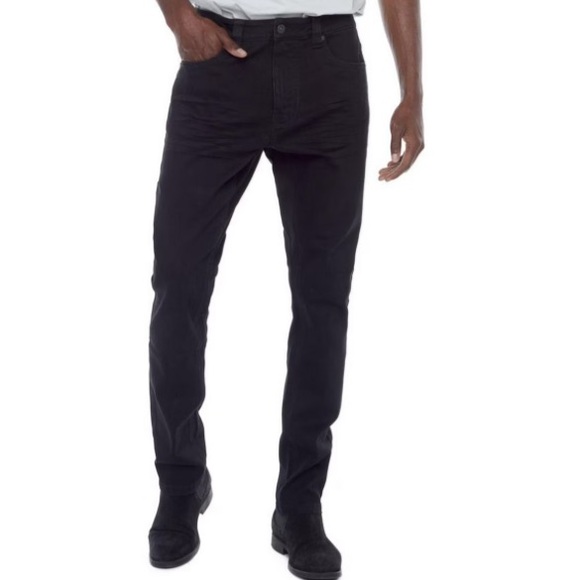 Black Jeaniologie Men 5-Pocket Slim Fit Jeans - Size 34 - Picture 2 of 7